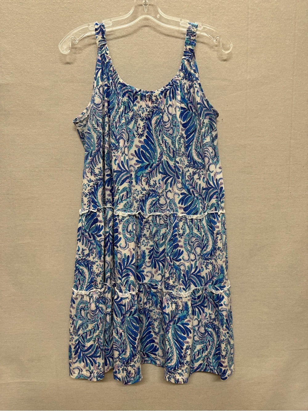 Lilly Pulitzer Paisley Tiered Mini Dress - size XL
